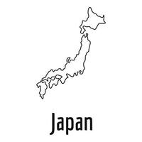 Japan kaart dun lijn vector gemakkelijk