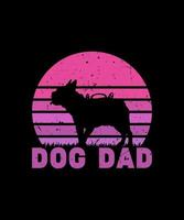 hond vader t overhemd ontwerp vector