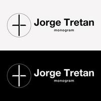 brief jt tj monogram elegant symbool icoon cirkel luxe identiteit bedrijf logo ontwerp vector