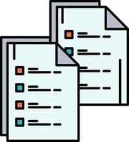 document analytics gegevens kopiëren papier hervat vlak kleur icoon vector icoon banier sjabloon