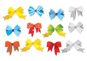 Hair Ribbon Vector Set