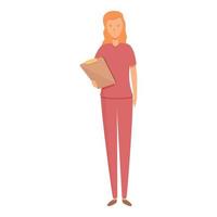 vrouw verpleegster icoon tekenfilm vector. zorg Gezondheid vector