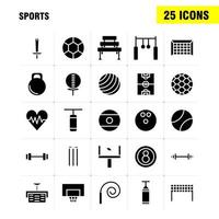 sport- solide glyph icoon pak voor ontwerpers en ontwikkelaars pictogrammen van bal golf tee sport- krekel stronken wicket sport- vector