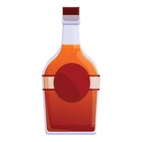 bourbon mout fles icoon, tekenfilm stijl vector