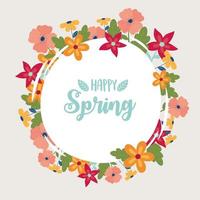 vrolijke lente viering label