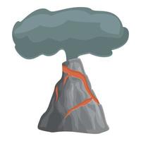 vulkaan lava icoon tekenfilm vector. vulkanisch uitbarsting vector