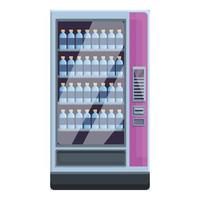 mineraal water drinken machine icoon, tekenfilm stijl vector