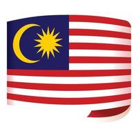 Maleisië vlag icoon tekenfilm vector. land dag vector