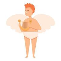 Cupido harp icoon tekenfilm vector. liefde dag vector