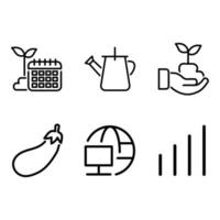 landbouw pictogram ontwerpset vector