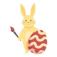 schilder konijn icoon tekenfilm vector. Pasen konijn vector