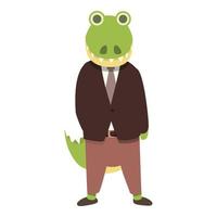 aanbiddelijk alligator icoon tekenfilm vector. baby reptiel vector