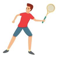 groot tennis icoon, tekenfilm stijl vector