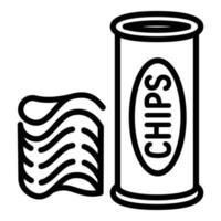 chips buis icoon, schets stijl vector