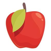 rood appel icoon tekenfilm vector. kunst blad vector