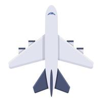 eerste klasse reizen vliegtuig icoon, tekenfilm stijl vector