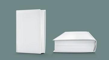 sjabloon van blanco papier boek met wit Hoes vector