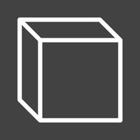 kubus lijn omgekeerd icoon vector