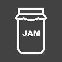 jam fles lijn omgekeerd icoon vector