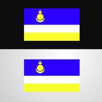 buryatië vlag banier ontwerp vector