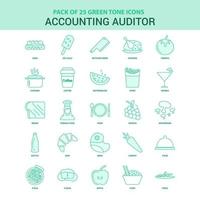 25 groen accounting accountant icoon reeks vector