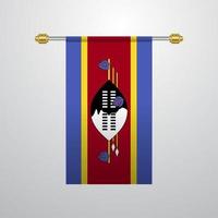 Swaziland hangende vlag vector