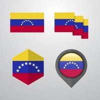 Venezuela vlag ontwerp reeks vector