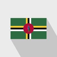 dominica vlag lang schaduw ontwerp vector