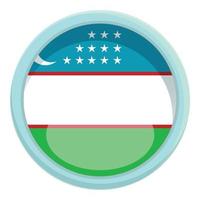 Oezbekistan cirkel embleem icoon tekenfilm vector. mensen kaart vector