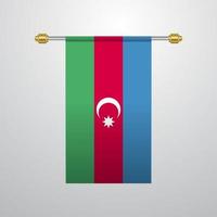 Azerbeidzjan hangende vlag vector