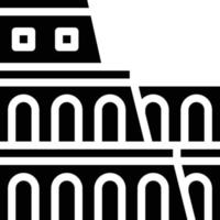 colosseum antiek oude vechten gebouw - solide icoon vector