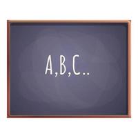 abc schoolbord icoon, tekenfilm stijl vector