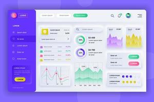 admin panel neumorfisch dashboard ui kit vector