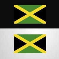 Jamaica vlag banier ontwerp vector