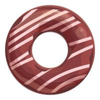 donut taart icoon tekenfilm vector. suiker taart vector