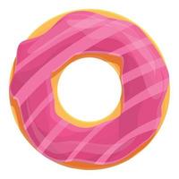 glazuur donut icoon tekenfilm vector. suiker taart vector