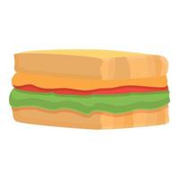 belegd broodje icoon, tekenfilm stijl vector