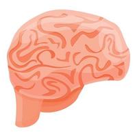 menselijk hersenen icoon, tekenfilm stijl vector