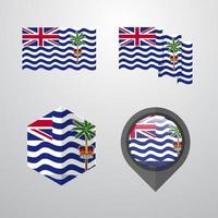 Brits Indisch oceaan gebied vlag ontwerp reeks vector
