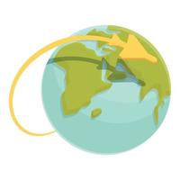 bedrijf planeet reis icoon tekenfilm vector. wereld reizen vector
