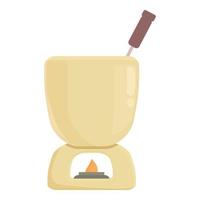 tekening fondue icoon tekenfilm vector. Koken saus vector