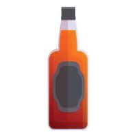 bourbon drinken fles icoon, tekenfilm stijl vector