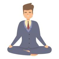 focus meditatie icoon, tekenfilm stijl vector