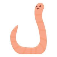 rood worm icoon tekenfilm vector. roze mascotte vector