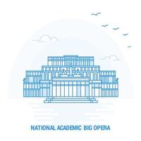 nationaal academisch groot opera blauw mijlpaal creatief achtergrond en poster sjabloon vector