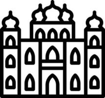 paleis koning landgoed kasteel gebouw - schets icoon vector