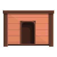 houten hond kennel icoon tekenfilm vector. puppy huis vector