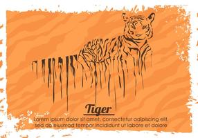 Geschilderd Dripping Tiger Met Strepen Vector