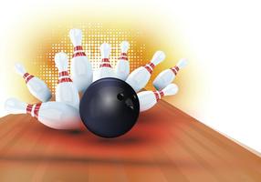 Halftone Bowling Lane Achtergrond vector