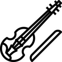 viool muziek- musical instrument - schets icoon vector